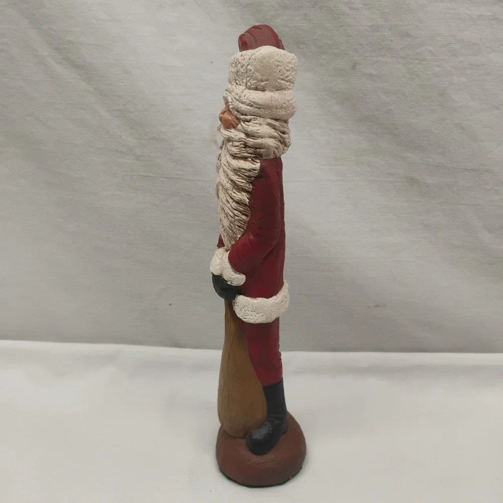 Santa Ceramic Folk Art 8.5in Tall Skinny Figurine Christmas Vintage Old World